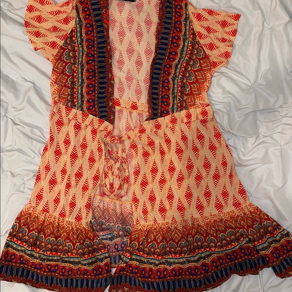 Colorful swimsuit cover up